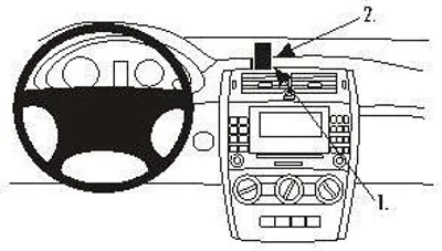 Produktbild von Brodit ProClip Fahrzeughalter 853660 - Mittelbefestigung - Mercedes Benz B-Klasse 05-11