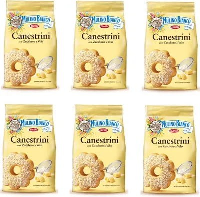 Produktbild von 6x Mulino Bianco Canestrini Kekse mit zucker cookies brioche Kuchen 200 g