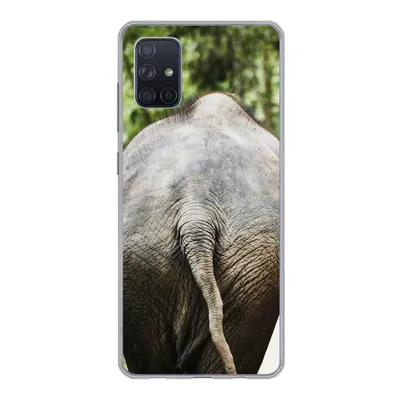 Produktbild von MuchoWow® Handyhülle Schutzhülle Hülle für Samsung Galaxy A71 Elefant - Tiere - Grau - Natur Silikon Softcase Handy Hülle - Kartenbesitzer