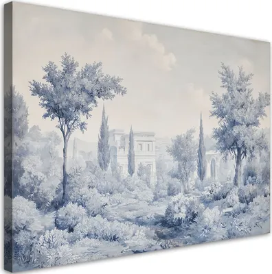 Produktbild von Leinwandbild Natur Architektur Blau 100x70 Feeby Blau bild für die wand bereit zum aufhängen
