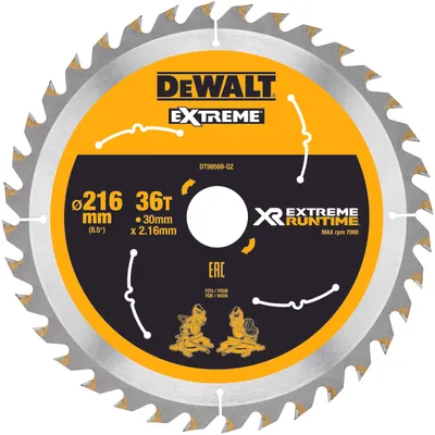 Produktbild von DEWALT Kreissägeblatt 216 x 30 mm 36 Zähne