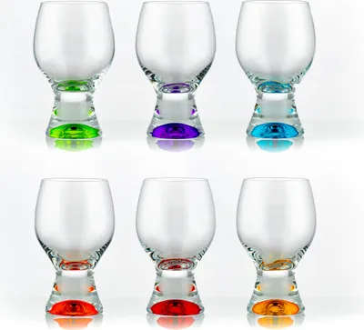 Produktbild von Bohemia Gina Sprayed Rotweingläser Kristallglas Weingläser 340 ml mehrfarbig 6er Set