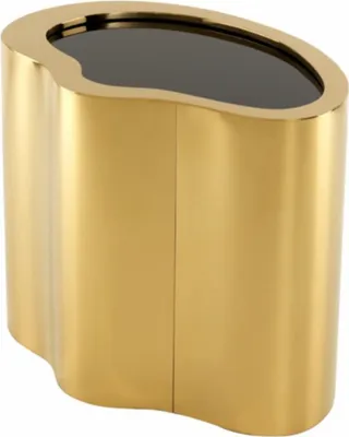 Produktbild von Casa Padrino Luxus Art Deco Designer Beistelltisch Gold mit schwarzem Glas - Luxus Kollektion