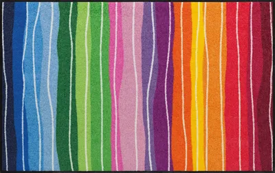 Produktbild von Salonloewe Läufer waschbar Pure Style Wavy Lines Bunt 75x120 cm