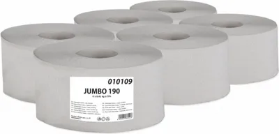 Obrázek produktu pro Toaletní papír jumbo - 1vrstvý, recykl, 190 mm, 6 rolí