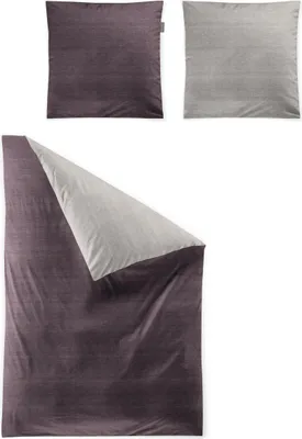 Produktbild von Irisette Mako-Satin Bettwäsche-Garnitur Wave-HK 8557 Farbe mauve 155x220+80x80cm