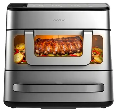 Obrázok produktu pre Cecotec Cecofry FoodCourt 18000 4Pizza, Teplovzdušná fritéza, 18 L, 230 °C, Samostarný, Strieborná, Dotyk