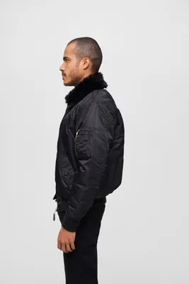 Obrázek produktu pro Bunda Brandit MA2 Jacket Fur Collar black - XL