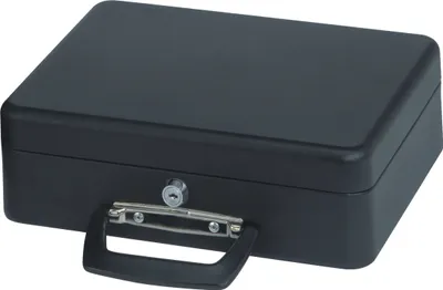 Produktbild von Geldkassette mit Euro-Zähl-Einsatz 30x25,5x9,3cm schwarz Packung mit 10 Stück