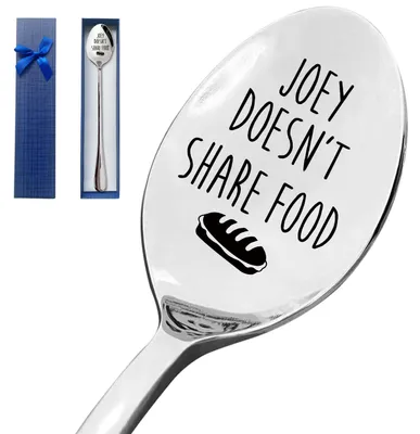 Lustiger Dessertlöffel aus Edelstahl, 19,5 cm, graviert, Geschenk