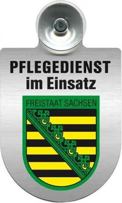 Produktbild von Einsatzschild Windschutzscheibe incl. Saugnapf - Pflegedienst - incl. Regionen nach Wahl - 309358 - Color - Region Freistaat Sachsen