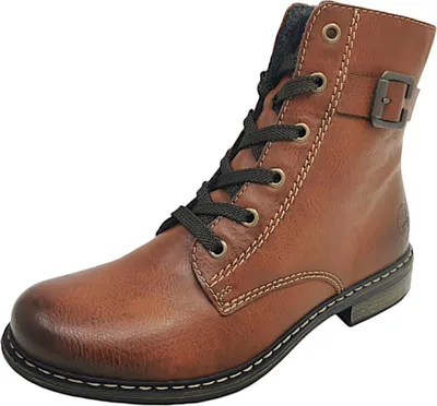 Imagen del producto de Botas de cordones para mujer Rieker, color marrón, estilo casual