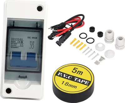 Zdjęcie produktu dla Mini wyłącznik ze skrzynką przyłączeniową IP65 Wodoodporny 4000A Icu Pa66 DC Rozłącznik DC1000V 32A