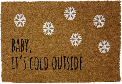 Produktbild von Kokos Fußmatte "Baby, it`s cold outside" | 40x60cm