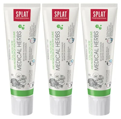 Zdjęcie produktu dla SPLAT – Pasta do zębów – Wygodne opakowanie 3 szt. – Medical Herbs – Ziołowa ochrona dziąseł