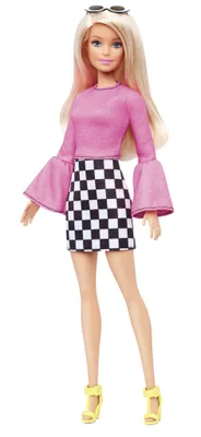 Produktbild von Barbie Fashionistas Puppe im schwarzweiß-karierten Rock