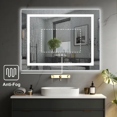 Obrázok produktu pre IREDA Kúpeľňové zrkadlo s LED osvetlením, 125 x 75 cm