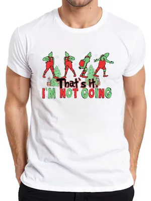 Obrázok produktu pre To je ono, nejdem Otec Vianoc Grinch Cartoon Gift Pánske tričko, biele, S