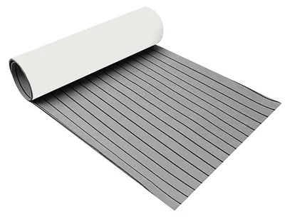 Produktbild von EVA Schaum Teak Bootsdeckbelag - Selbstklebende Bodenmatte - 2400x600x5 mm - Rutschfest - Grau