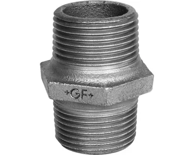 Produktbild von Georg Fischer Doppelnippel, Fig. 280, 3/8", verzinkt, 1 Stk.