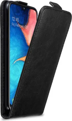 Image de Cadorabo Housse pour Samsung Galaxy A10e / A20e Housse de protection en noir Flip Etui Housse de téléphone portable Case Cover