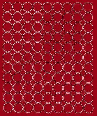 Imagen del producto de Calcomanías redondas, 2 cm de diámetro, adhesivas, 99 unidades, color rojo oscuro brillante