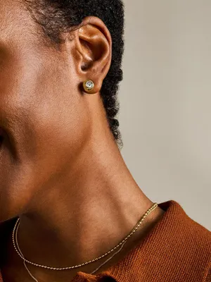 Produktbild von Fossil JA7251710 Damen Ohrstecker Messing Gold weiß