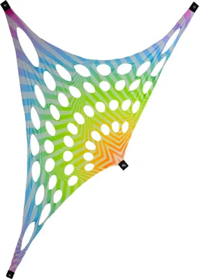 Produktbild von PSYWORK Schwarzlicht Segel Elasthan Goa "Holes Rainbow Stripes", 1,0x1,75m