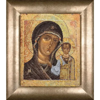 Zdjęcie produktu dla Zestaw do haftu krzyżykowego Thea Gouverneur "Ikona Matki Boskiej Kazańskiej Aida", wzór do liczenia, 25x30cm