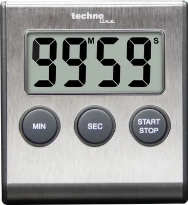 Produktbild von Technoline KT 200, Digitaler Küchentimer, Grau, 99,9 min, LCD, Freistehend, AAA