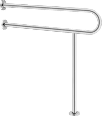 Image de VEVOR WC au sol avec support, 780 x 76 x 800 mm, poignée d'appui murale pour personnes handicapées, acier inoxydable 304, poignée antidérapante, capacité de charge 136 kg