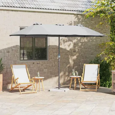 Immagine prodotto di Maison Exclusive - Ombrellone da giardino, dimensioni 370 x 197 x 239 cm, realizzato in poliestere e alluminio