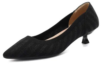 Productafbeelding van Damenschoenen, elegante gebreide schoenen - Lage hak van 3,5 cm - Conische s - Zacht en comfortabel - Perfecte pasvorm - Pumps