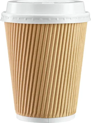 Produktbild von 50 Sets - 350 ml Isolierte Pappbecher für Heißen Kaffee mit Deckeln