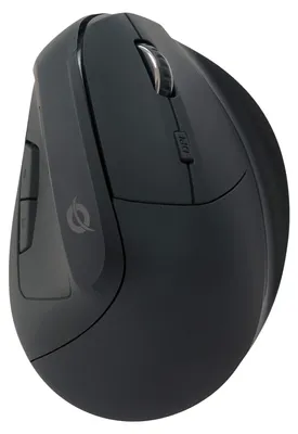 Produktbild von Conceptronic LORCAN ERGO Ergonomische Bluetooth-Maus mit 6 Tasten, rechts, Vertikale Ausführung, Optisch, Bluetooth, 1600 DPI, Schwarz