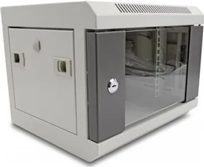 Immagine prodotto di DELOCK 10" Netzwerkschrank mit Glastür 4 HE grau