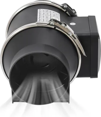 Produktbild von Rohrventilator/Kanalventilator - Inline Lüftungsventilator - 220 V 50 Hz - 35 W - 220 m³/h - 0,13 A - Schwarz