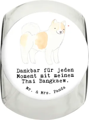Produktbild von Mr. & Mrs. Panda leckerlidose Thai Bangkaew Moment XL 2000ml - Weiß - Geschenk, Bonbonglas, Dose, Aufbewahrungsdose, Vorratsglas, Dog, Keksdose, Vorratsbehälter