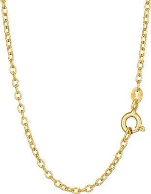 Produktbild von Halskette 50cm Ankerkette rund 925 Silber Gelbgold vergoldet 1,8mm breit Collier