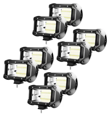Image de ACXIN - 8 projecteurs LED supplémentaires de 72W pour tout-terrain - Projecteurs de travail, éclairage de chantier, 10800 lumens, 10-30V, 6000K, étanches IP67 (8 x 72W)