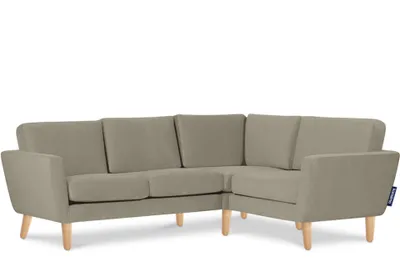 Obrázek produktu pro Rohová pohovka Konsimo vpravo s područkami "TAGIO", béžová, látka, skandinávská, 220x80x181cm