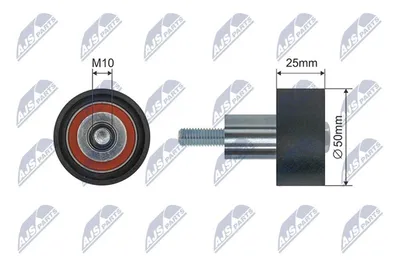 Produktbild von NTY RNK-VW-040 Umlenkrolle Zahnriemen Ø50mm für VW Golf VII Schrägheck (5G1, BQ1, BE1, BE2) Polo Schrägheck (6R1, 6C1) Passat Variant (3G5, CB5)