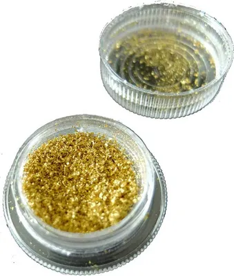 Produktbild von 100 mg Essbare Goldflocken 23,75 Karat Echt Gold Flakes Streuer Blattgold zum Vergolden & Basteln Essbar Lebensmittel Kuchen Backen