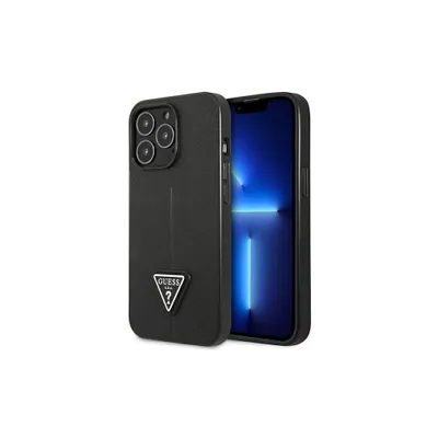 Zdjęcie produktu dla Etui Guess GUHCP13LPSATLK do Apple iPhone 13 Pro / 13 6,1" czarny/black hardcase SaffianoTriangle Logo