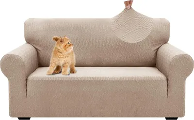 Imagen del producto de Funda elástica para sofá, para 2 plazas, resistente a arañazos, de 4 piezas, ideal para el salón