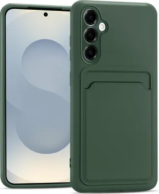 Obrázok produktu pre Puzdro na mobilný telefón pre Samsung Galaxy S25 kryt silikónový ochranný kryt so slotom na kartu Slim Wallet Case, zelený