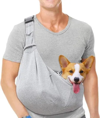 Produktbild von Hundeschultertasche aus Kunststoff - Grau - bis 7,5 kg