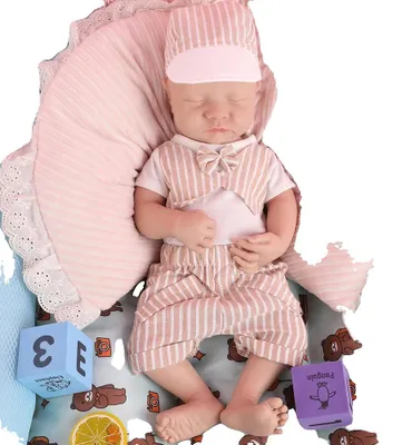Image de Poupée bébé réaliste, corps en silicone souple et lourd, poupée de garçon, 43 cm (16,9 pouces)
