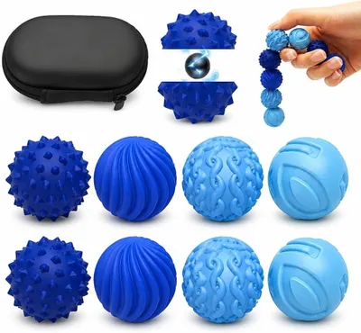 Produktbild von Magnetische Fidget-Bälle – Set mit 8 Stück – Magnetbälle – Stressbälle – Silikon