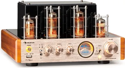 Produktbild von Auna Amp VT Röhrenverstärker HiFi-Verstärker 2x35W RMS, Stereo Verstärker BT Opt./Koax./AUX-In, Amplifier, champagner